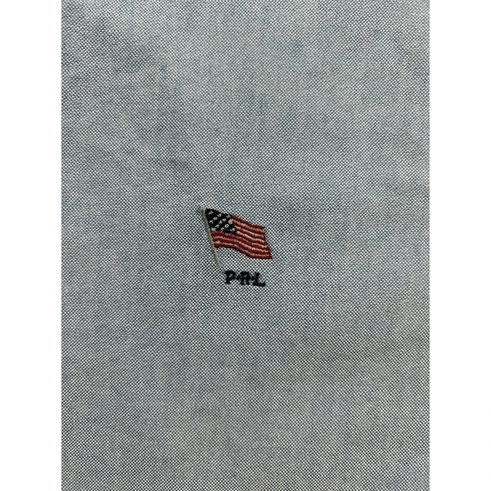 Polo Ralph Lauren Classic Fit Oxford American Flag All Over Embroidered Short Sl